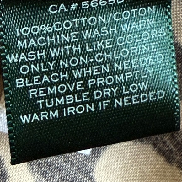 Ralph Lauren Brown Tan Geometric Print Non iron Blouse - Picture 5 of 5